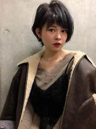 ショート 福岡縮毛矯正✨️ ストレート 向井和輝のヘアスタイル