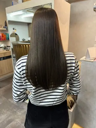 ロング 【髪質改善】 【酸性ストレート】のヘアスタイル