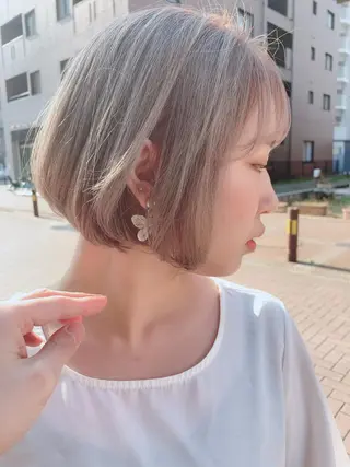 ショート カラー 明るい白髪染め専門店兵庫駅前店所属・山口 一馬のヘアスタイル