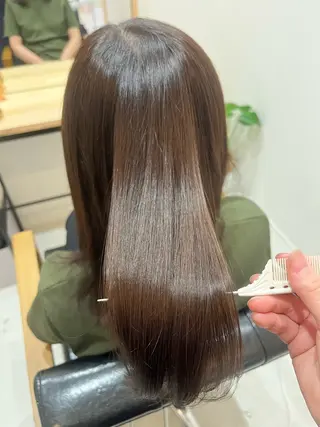 セミロング カラー 小川内 せらのヘアスタイル
