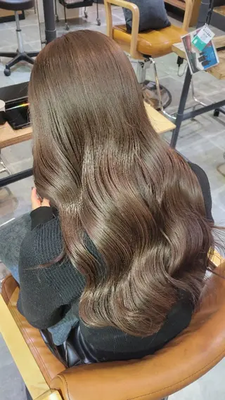 ロング カラー シェル🦋 【韓国風】のヘアスタイル