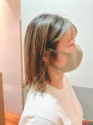 ミディアム カラー メンズカット曲がる 縮毛矯正佐々木タクマのヘアスタイル