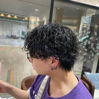 ミディアム メンズ 今田理来 メンズヘア‪✂︎‬のヘアスタイル