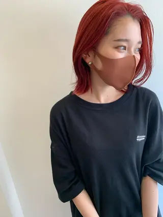 ミディアム カラー MARU レイヤー/パーマのヘアスタイル