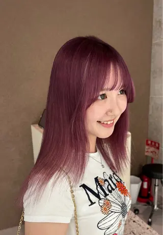 ミディアム YUKI🎀透明感 カラー/暗髪艶カラーのヘアスタイル