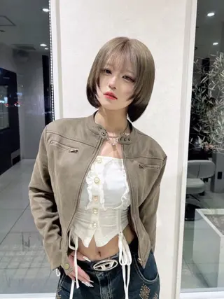 カラー nehus nagaoka所属・🖤複雑履歴ブリーチ Mizuki 🖤のヘアスタイル