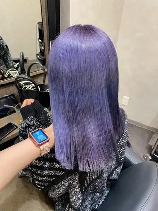 ミディアム ななみ/博多/ ブリーチ/髪質改善のヘアスタイル