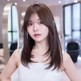 ミディアム カラー 渋谷/韓国レイヤー/ 艶カラー/nanoのヘアスタイル