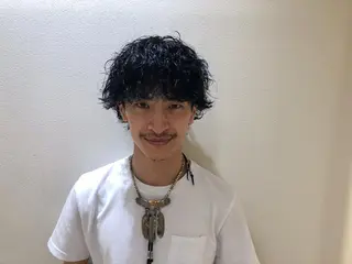 ショート パーマ メンズ かねやす ゆなのヘアスタイル