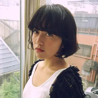 ショート カラー パーマ さかい なつみのヘアスタイル