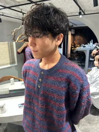 パーマ メンズ メンズハイトーン🪡 キチ/RITSUのヘアスタイル