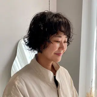 ショート パーマ cipre シンモン チナリのヘアスタイル