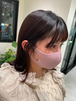 ミディアム ボブ/インナーカラー /眉毛/Miyuのヘアスタイル