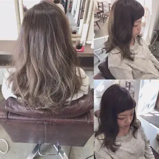 セミロング カラー レイヤーカット匠 イソザキノリユキのヘアスタイル