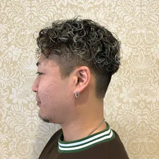 ショート カラー パーマ メンズ 🐠寒色系×パーマ 櫻井　麿偉🐏のヘアスタイル