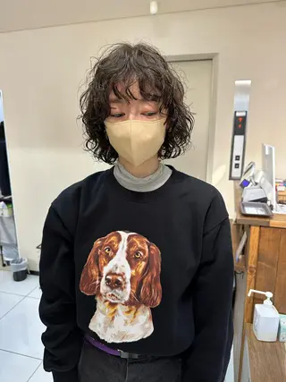 ミディアム 古沢 新のヘアスタイル