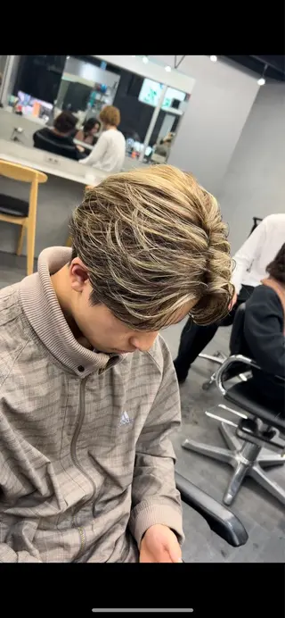 カラー パーマ メンズ 藤平海音/fifth PARKのヘアスタイル