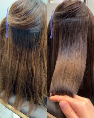 ロング パーマ ハイトーンカラー が絶対可愛い✨泰聖✨のヘアスタイル