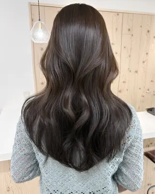 ロング カラー 新宿/韓国ヘア/ 髪質改善ストレートのヘアスタイル