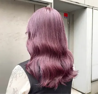 セミロング カラー ヘアアレンジ 🫧モテる💗ダメー ジレスハイトーン🫧のヘアスタイル