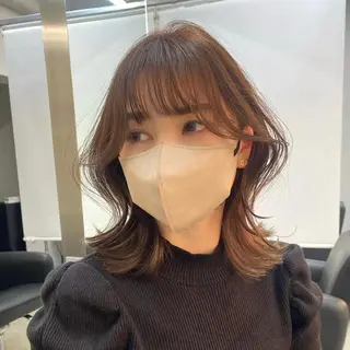 ミディアム カラー パーマ ヘアアレンジ メンズ キッズ ネイル マツエク・マツパ アイブロウ SUNC/Jiles 【美容室】のヘアスタイル