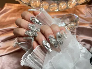 ネイル 23時まで❤︎韓国、 ワンホンネイルのネイルデザイン