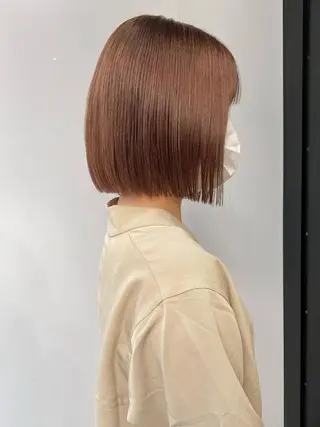 ミディアム カラー Piaコータロー ハイトーン&‪ボブのヘアスタイル