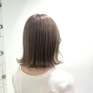 ミディアム カラー ヘアアレンジ ☁️縮毛矯正✖️ 透明感☁️りくのヘアスタイル