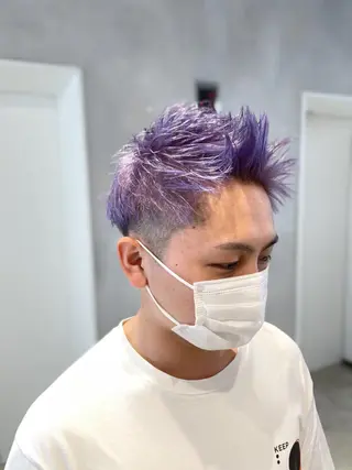 ショート カラー メンズ ブロンド×ハイトーン ／遠藤将太のヘアスタイル