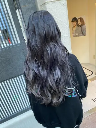 ロング カラー AMI Hair  supply所属・髪質改善カラー 韓国風レイヤーのヘアスタイル