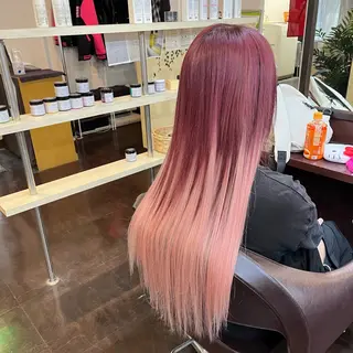 ロング カラー 編み込みエクステ/ ハイトーン りょすけのヘアスタイル