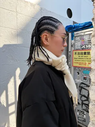 セミロング ヘアアレンジ SALOWIN 神宮前５丁目店所属・メンズ/特殊ヘア パーマ🕷️小夏貴也のヘアスタイル