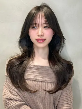 ロング 大宮韓国ハッシュ🪽 GLROWseriのヘアスタイル