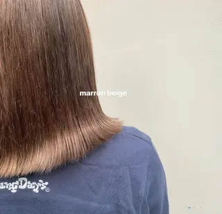 セミロング カラー 顔周りレイヤー 🎀マリノのヘアスタイル