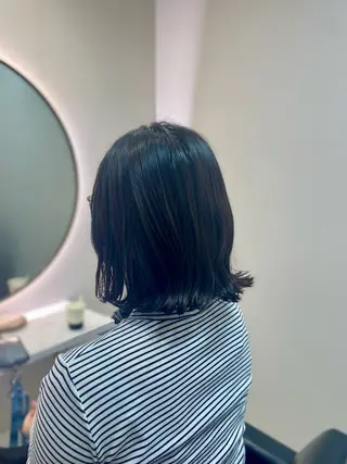 ショート パーマ 韓国🇰🇷艶髪 ケアカラーSHURIのヘアスタイル