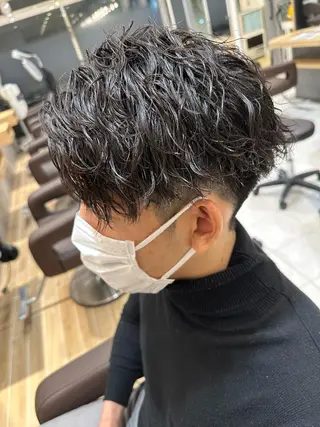 ショート パーマ メンズ 💈メンズ特化 美容師サキ💈のヘアスタイル