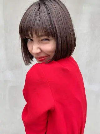 カラー アカリ /パーマスタイルのヘアスタイル