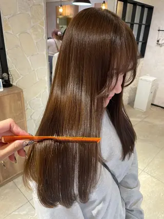 セミロング 髪質改善カラー🫧 横浜/liberteのヘアスタイル