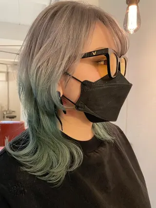 ミディアム カラー 京都美容師 塩のヘアスタイル