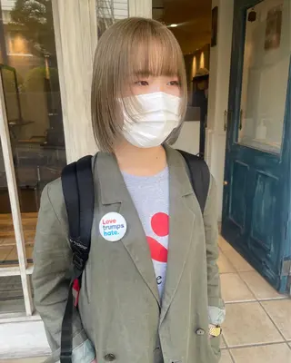 ショート カラー 🙃 透明感カラー/ボブのヘアスタイル