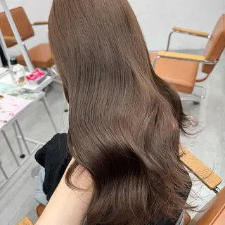 ロング カラー ヘアアレンジ ブリーチなしカラー /ベージュ/安形翔のヘアスタイル