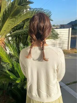 セミロング ヘアアレンジ 桑原 菜摘のヘアスタイル