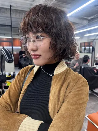 ミディアム パーマ パーマ/ 鎌田健/渋谷のヘアスタイル