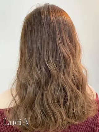 ロング ヘアアレンジ カラー LuciA/エクステ カラーのヘアスタイル