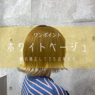 ミディアム ブリーチカラー/ 寺口佳希のヘアスタイル