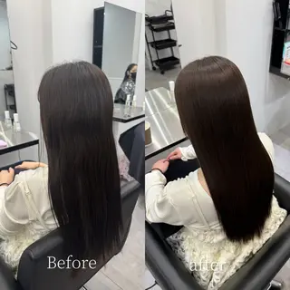 ロング 韓国風cut/ 縮毛矯正/正岡幹康のヘアスタイル