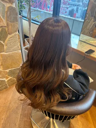 ロング カラー 梅田/カラーモデル/ ヘアセットkanonのヘアスタイル