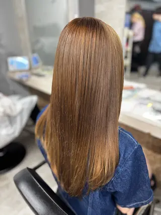 ロング 🌟髪質改善ケアカラ ー美髪縮毛矯正y🌟のヘアスタイル