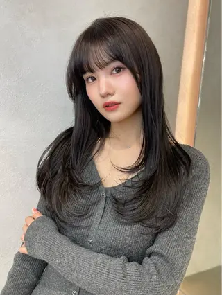 ロング カラー ブリなしWカラー✨️ 髪質改善【タケル】のヘアスタイル