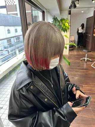 ショート カラー ワンホンヘア ケラチン/Kaitoのヘアスタイル